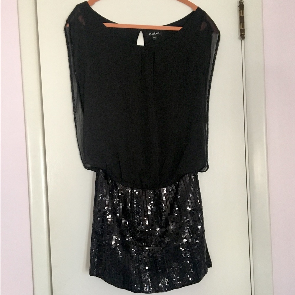 Bebe Sequin Mini Dress